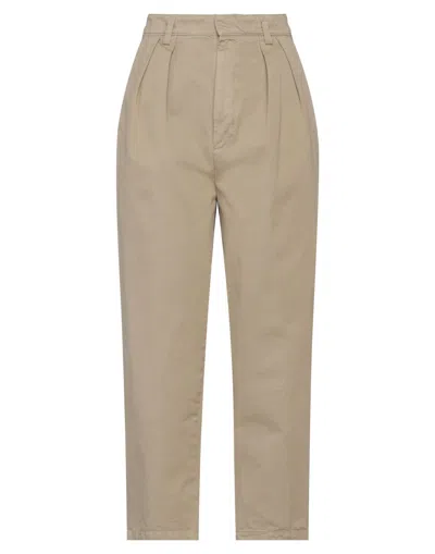Haikure Woman Pants Khaki Size 29 Cotton In Beige