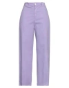 Haikure Woman Pants Lilac Size 29 Cotton, Elastane In Purple