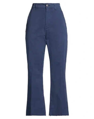 Haikure Woman Pants Midnight Blue Size 27 Cotton, Elastane
