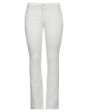 Haikure Woman Pants Off White Size 30 Cotton, Elastane In Off White
