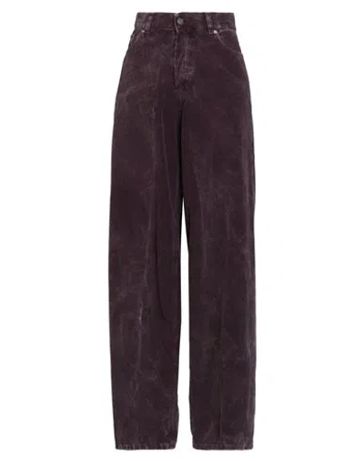 Haikure Woman Pants Plum Size 28 Cotton In Purple