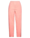 Haikure Woman Pants Salmon Pink Size L Cotton, Elastane In Pink