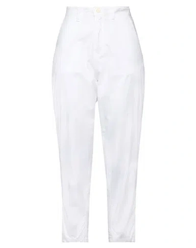 Haikure Woman Pants White Size 29 Cotton, Elastane