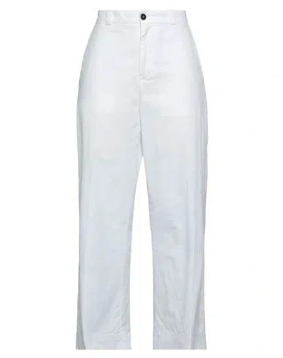 Haikure Woman Pants White Size 29 Cotton, Elastane