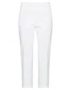 Haikure Woman Pants White Size 32 Cotton, Elastane