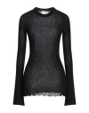 Haikure Woman Sweater Black Size L Baby Alpaca Wool, Polyamide
