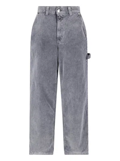 Haikure High Waist Cargo Denim Straight Leg In Gray