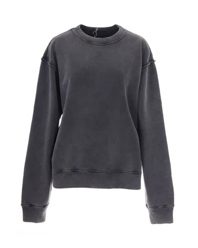 Haikure Women's Cotton Crewneck Sweatshirt In Black