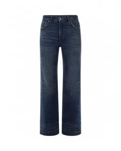 Haikure Women Dark Blue Straight High Rise Jeans