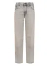 Haikure Bethany Long Wide Leg Jeans In Gray
