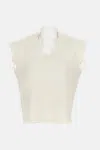 Haikure Sleeveless Knitted Top In White
