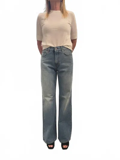 Haikure Women's Korea Jeans In Lagoon Wash In Blue