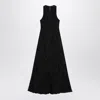 Haikure Long Dark Grey Dress With Rips In Black