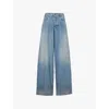 Haikure Womens Oil Blue Bethany Wide-leg Organic-cotton Denim Jeans In Oil Blue
