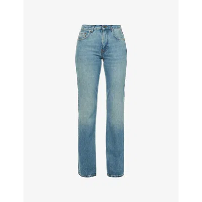 Haikure Womens Lagoon Wash Carly Lagoon Low-rise Denim Jeans