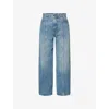 Haikure Womens Lagoon Wash Peace Lagoon Wide-leg Denim Jeans In Lagoon Wash