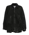 Haikure Zip-front Denim Jacket In Black