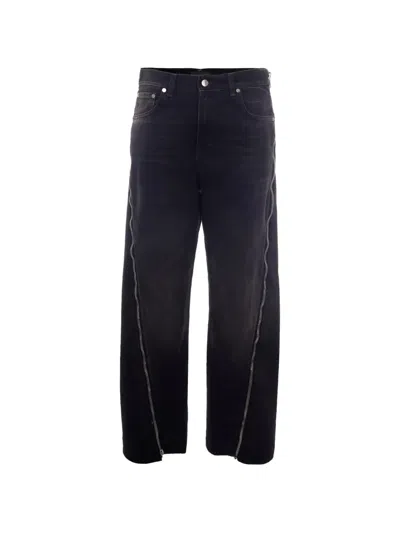 Haikure Bonnie High Waist Wide Leg Jeans Zip In Black
