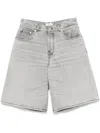Haikure Grey Fog Becky Shorts With Faded Effect