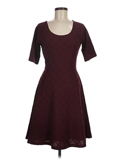 Pre-owned Hail3y:23 Casual Dress In Burgundy