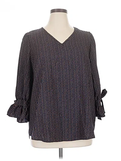 Pre-owned Hailey & Co 3/4 Sleeve Blouse In Blue