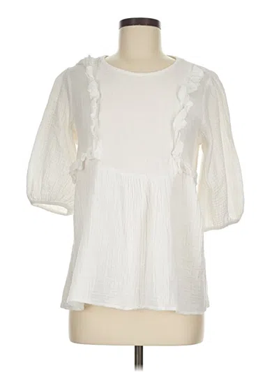 Pre-owned Hailey & Co 3/4 Sleeve Blouse In White