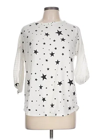 Pre-owned Hailey & Co 3/4 Sleeve T-shirt In White