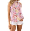 Hailey & Co Chiffon Floral Print Top In Multi In Multi