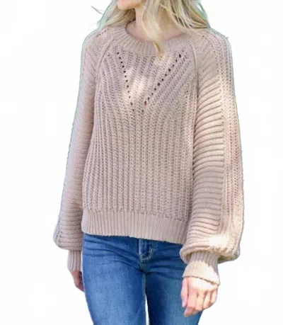 Hailey & Co Cozy Winter Day Sweater In Taupe In Brown