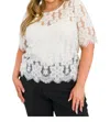 Hailey & Co Lace Of My Heart Top In White In White