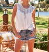 Hailey & Co Laced Top In White In White