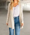 HAILEY & CO LITTLE BIT OF LACE CARDIGAN IN CREAM