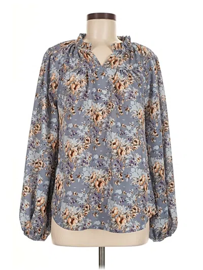 Pre-owned Hailey & Co Long Sleeve Blouse In Blue