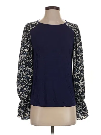 Pre-owned Hailey & Co Long Sleeve Blouse In Blue