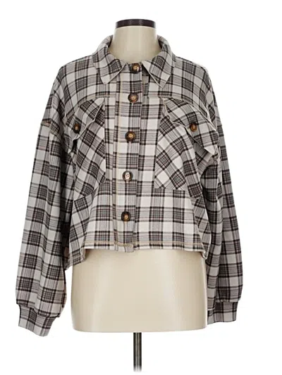 Pre-owned Hailey & Co Long Sleeve Blouse In Gray