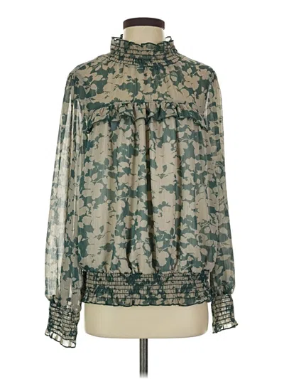 Pre-owned Hailey & Co Long Sleeve Blouse In Green