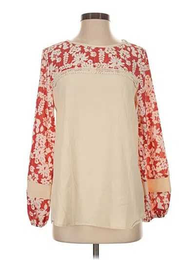 Pre-owned Hailey & Co Long Sleeve Blouse In Ivory