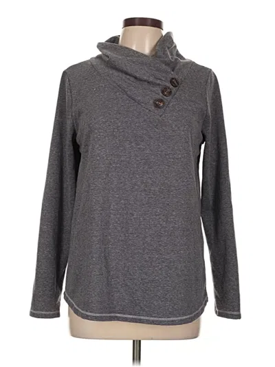 Pre-owned Hailey & Co Long Sleeve Top Gray Cowl Neck Tops