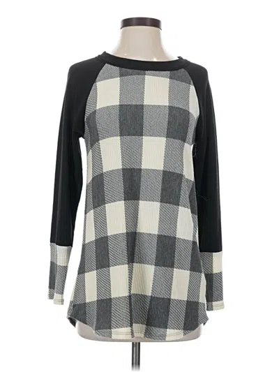 Pre-owned Hailey & Co Long Sleeve Top Gray Turtleneck Tops