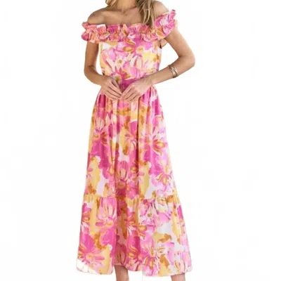 Hailey & Co On Island Time Dress In Pink In Multi