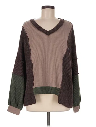 Pre-owned Hailey & Co Pullover Sweater In Brown