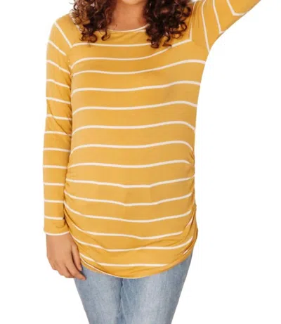 HAILEY & CO SAILING STRIPES TOP IN YELLOW