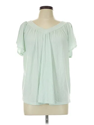 Pre-owned Hailey & Co Short Sleeve Blouse In Green