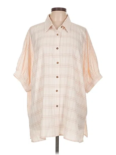 Pre-owned Hailey & Co Short Sleeve Blouse In White