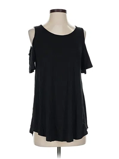 Hailey & Co Short Sleeve Top Black Cold Shoulder Neckline Tops