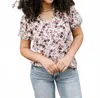 Hailey & Co Skylar Floral Top In Pink In Multi