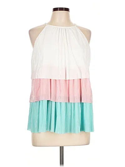 Pre-owned Hailey & Co Sleeveless Blouse In White