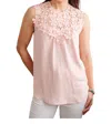 Hailey & Co Spring Has Sprung Top In Peach In Pink