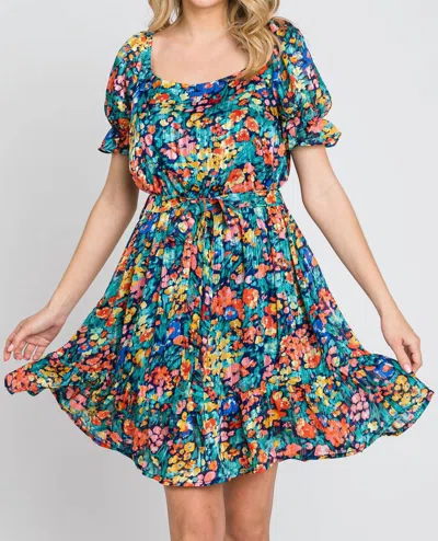 Hailey & Co Spring Secret Floral Dress In Navy In Blue