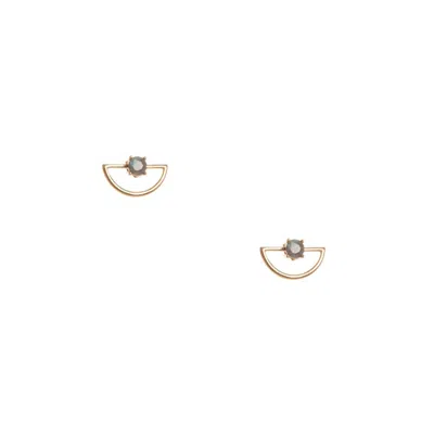 Hailey Gerrits Women's Classic Pine Stud Earrings In Labradorite